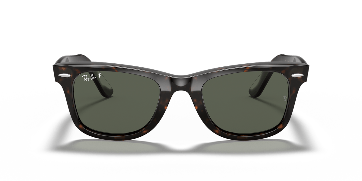 Ray-Ban Original Wayfarer RB2140 902/58 tortoise polarised green lenses