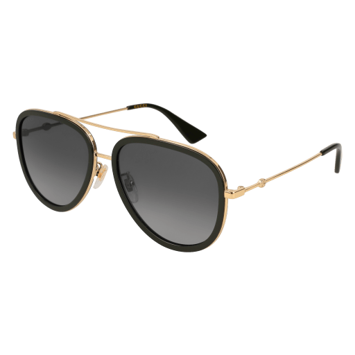 GUCCI GG0062S 011 GOLD GOLD GREY 57