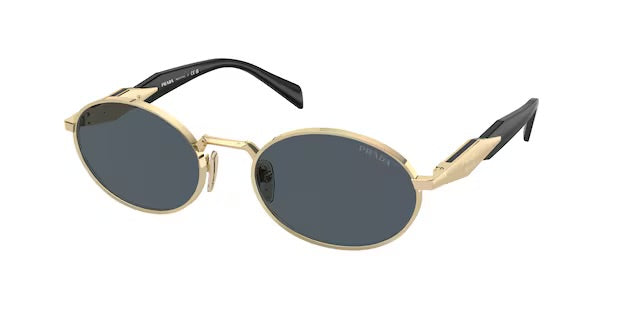 Prada PR 65ZS ZVN-09T Pale Gold Oval Women's Sunglasses