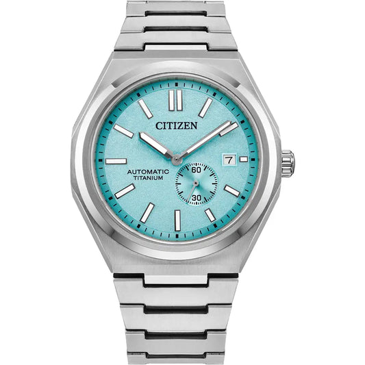 Citizen Zenshin Automatic NJ0180-80M Titanium Ice Blue Dial Watch