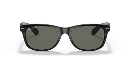 Ray-Ban New Wayfarer RB2132 901/58 black polarised green lenses