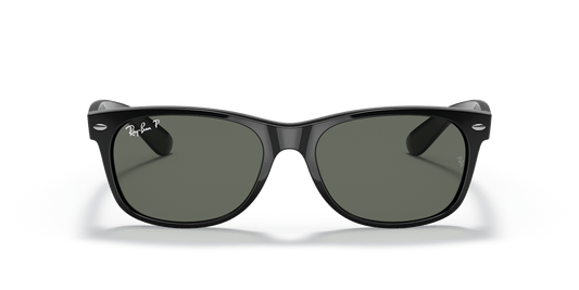Ray-Ban New Wayfarer RB2132 901/58 black polarised green lenses