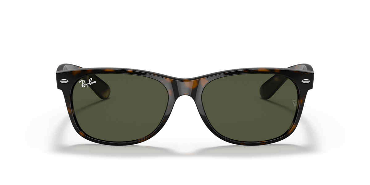 Ray-Ban New Wayfarer RB2132 902L tortoise frame green lenses