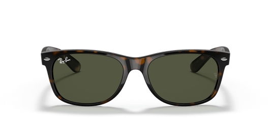 Ray-Ban New Wayfarer RB2132 902L tortoise frame green lenses
