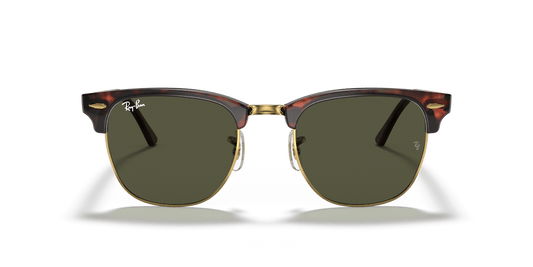 Ray-Ban Clubmaster RB3016 W0366 tortoise on gold green lenses