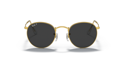 Ray-Ban Round Metal RB3447 919648 gold black polarised