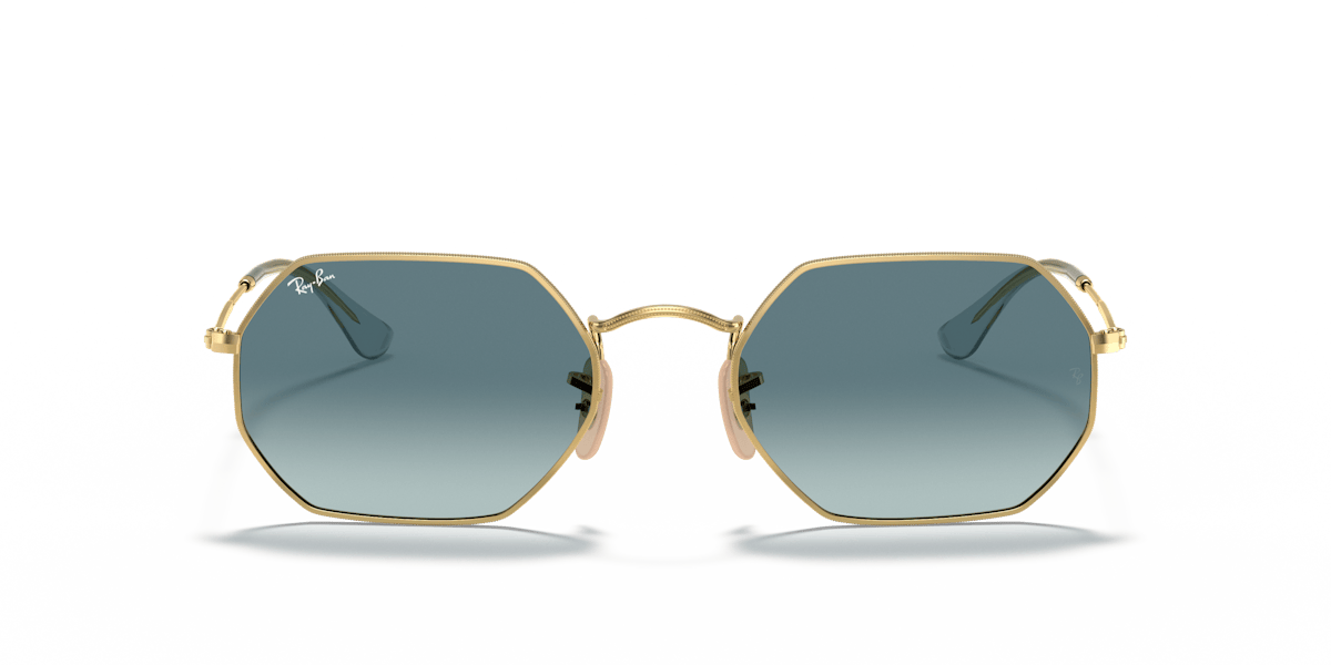 Ray-Ban RB3556 91233M gold blue lenses