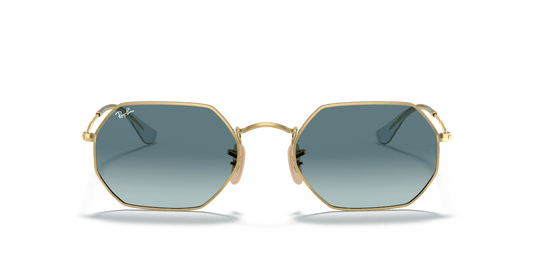 Ray-Ban RB3556 91233M gold blue lenses