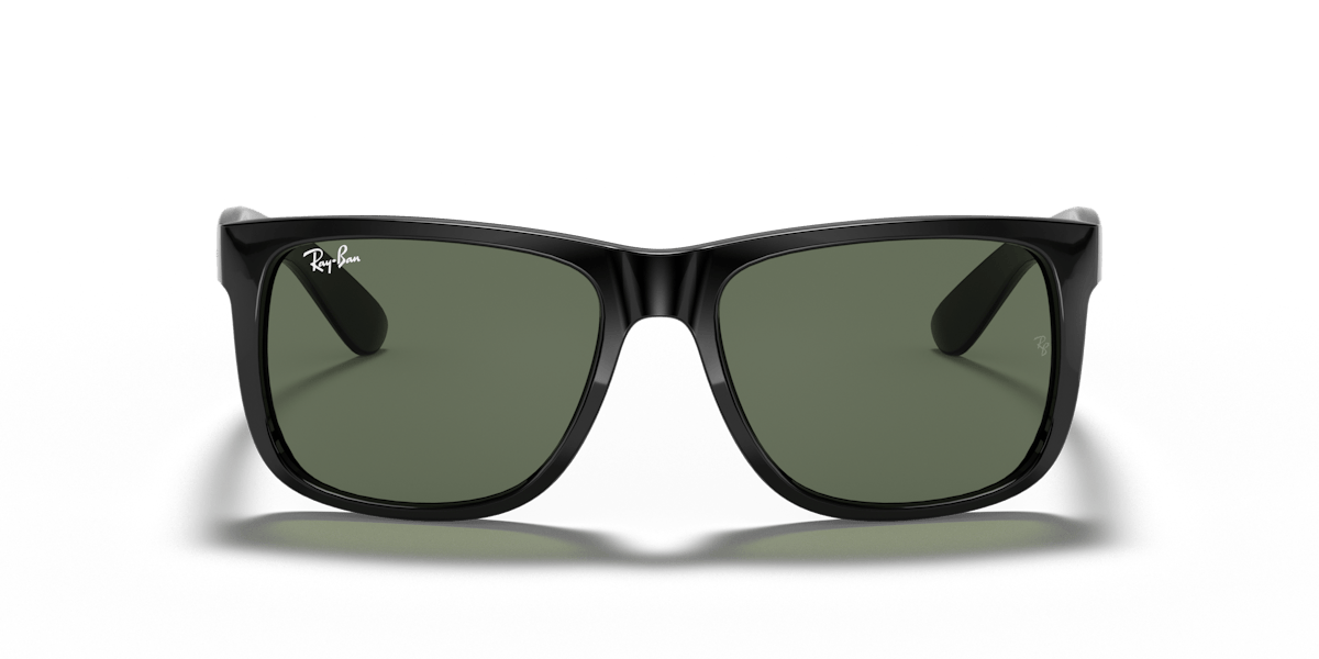 Ray-Ban Justin RB4165 601/71 black frame green lenses