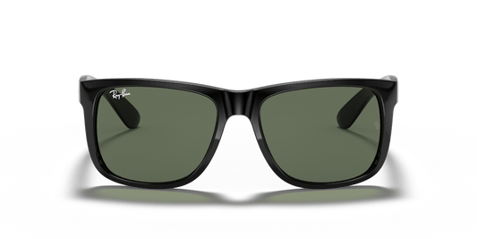 Ray-Ban Justin RB4165 601/71 black frame green lenses