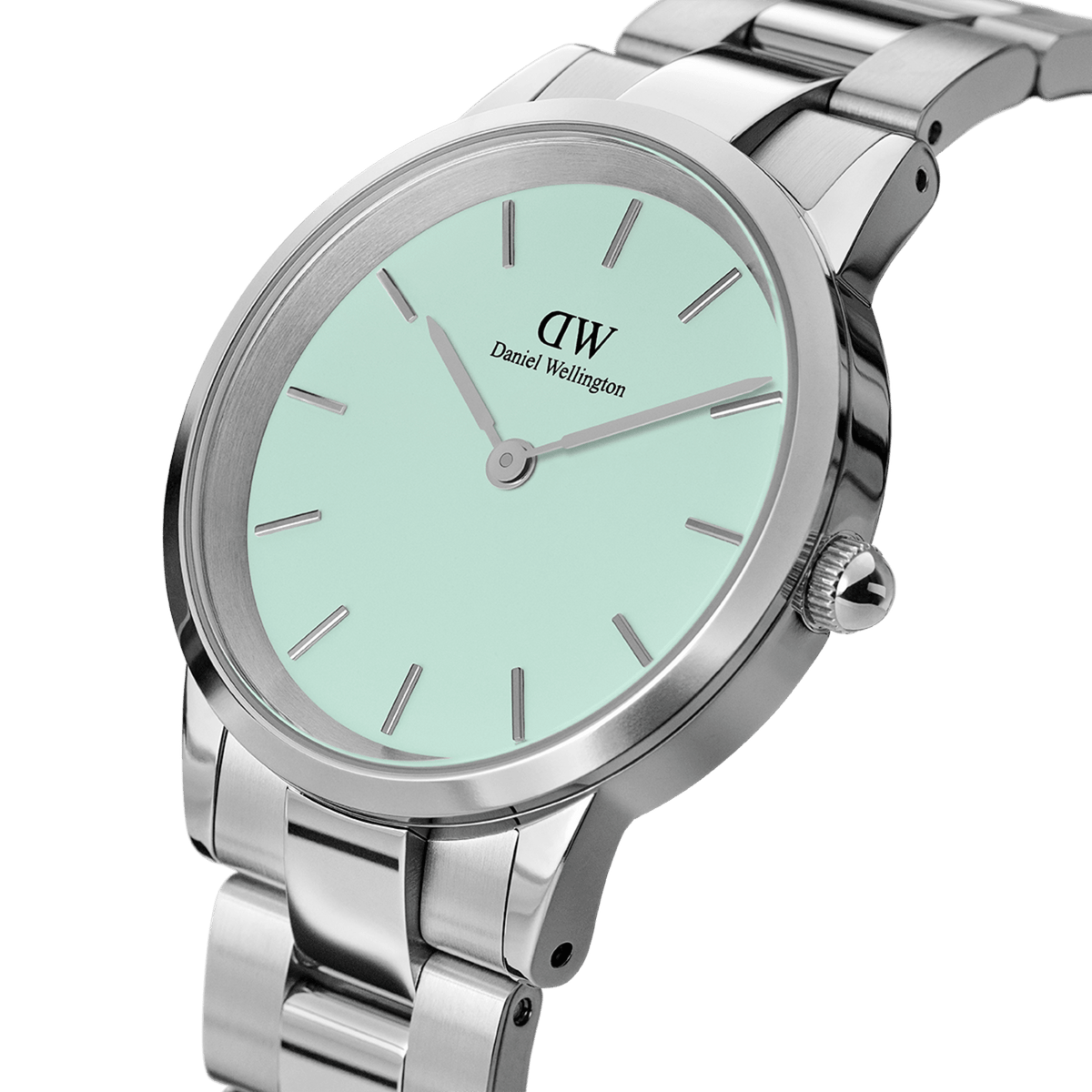 Daniel Wellington Iconic Link Mint Green Silver DW00100537