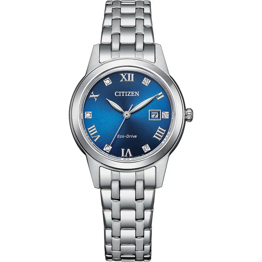 Citizen Silhouette Crystal Eco-Drive FE1240-81L Blue Dial Watch