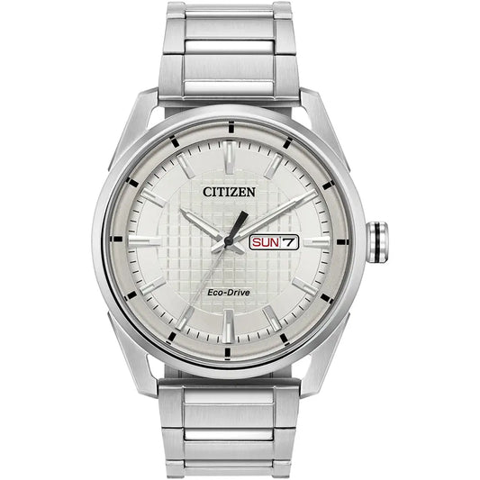 Citizen Eco-Drive AW0080-57A Men's White Dial Bracelet Watch