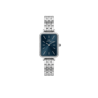 Daniel Wellington Quadro Lumine Bezel 5-Link Arctic Silver DW00100670 Women's Watch