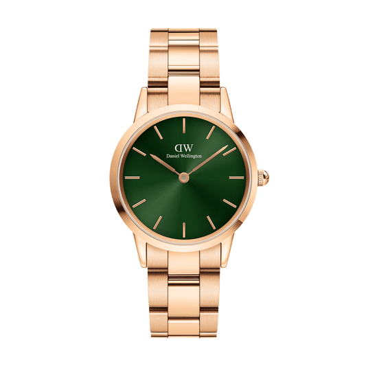 Daniel Wellington Iconic Link Emerald Green Rose Gold DW00100421