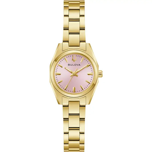 Bulova Surveyor 97L187 Pink Dial Gold-Tone Ladies' Watch