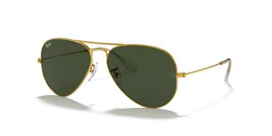 Ray-Ban Aviator Classic RB3025 W3234 55 sunglasses, three-quarter view