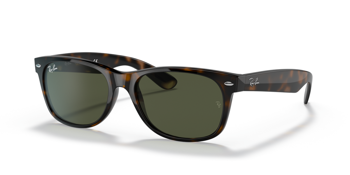 Ray-Ban New Wayfarer RB2132 902L 55 sunglasses, three-quarter view