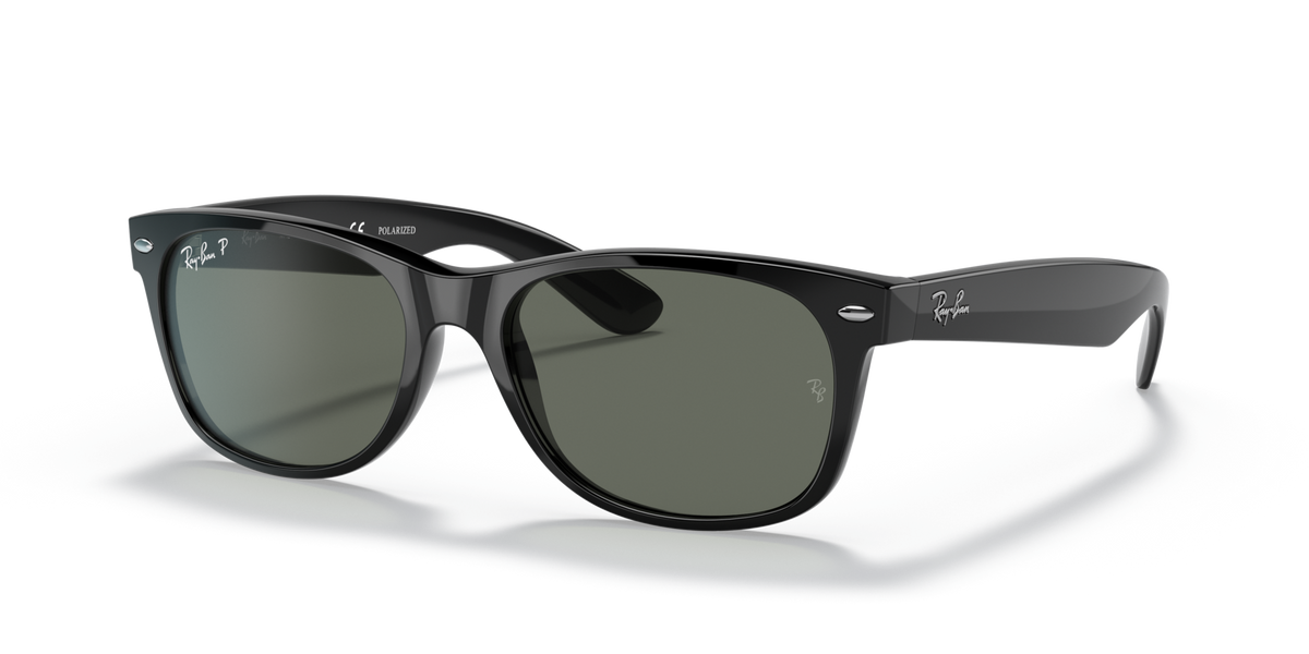 Ray-Ban New Wayfarer RB2132 901/58 55 sunglasses, three-quarter view