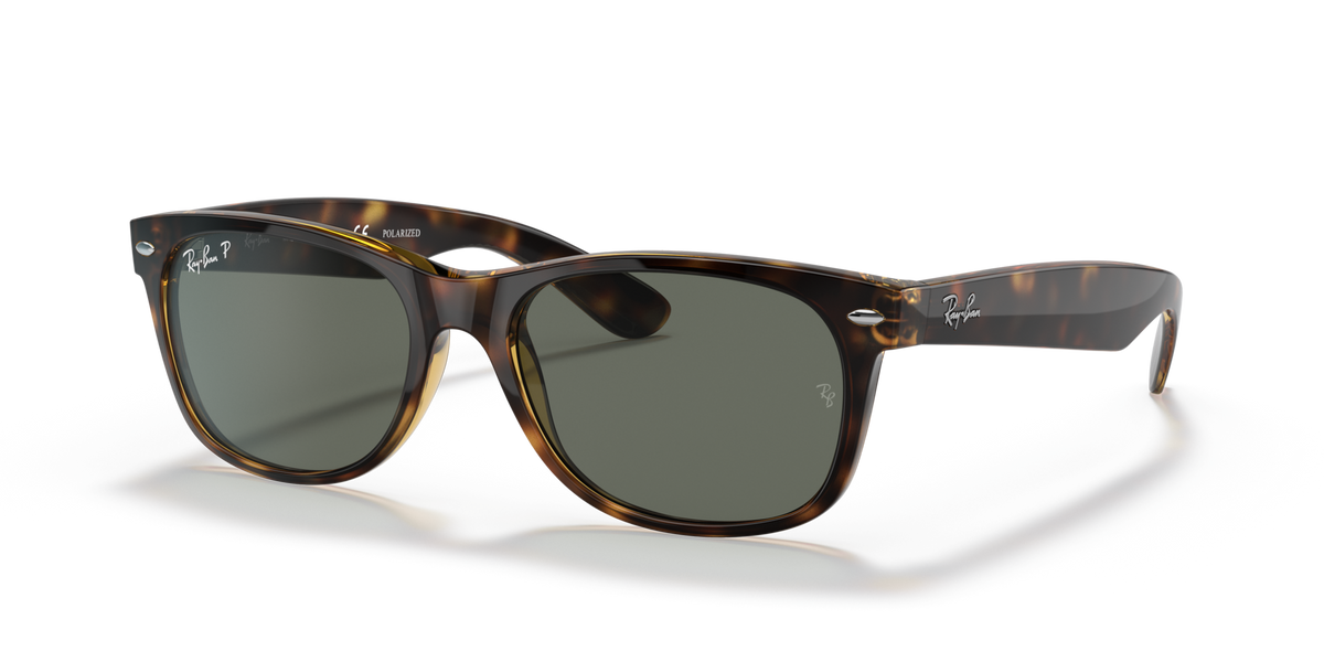 Ray-Ban New Wayfarer RB2132 902/58 55 sunglasses, three-quarter view