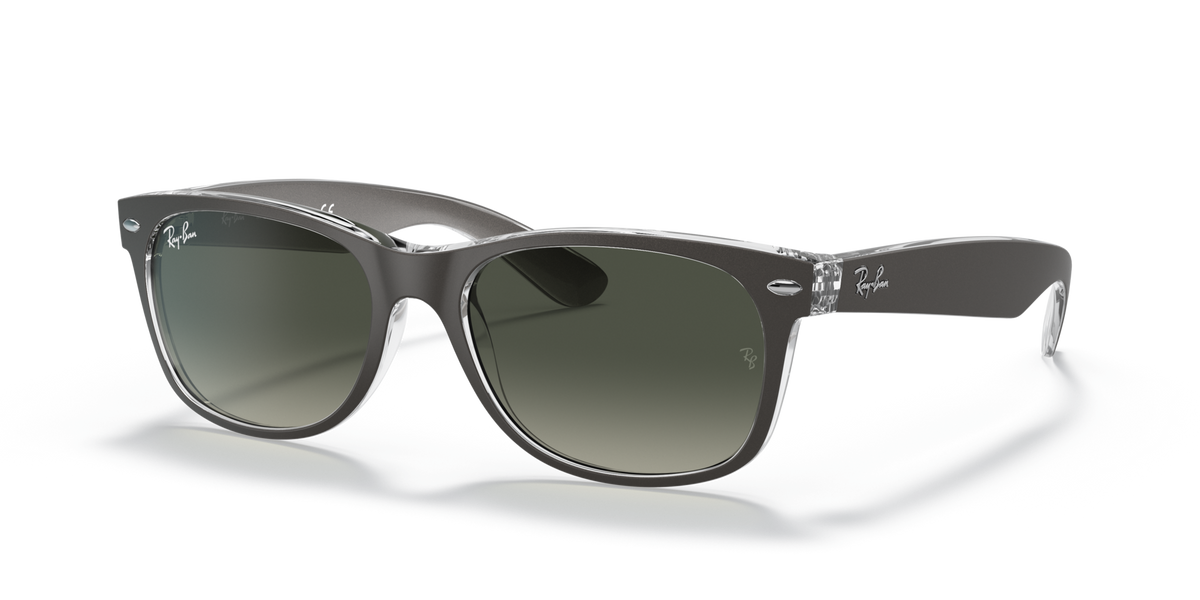 Ray-Ban New Wayfarer RB2132 614371 52 sunglasses, three-quarter view
