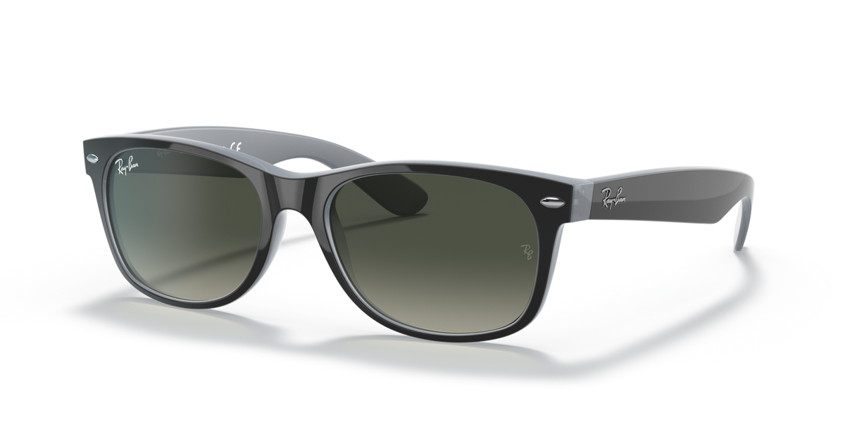 Ray-Ban New Wayfarer RB2132 630971 55 sunglasses, three-quarter view