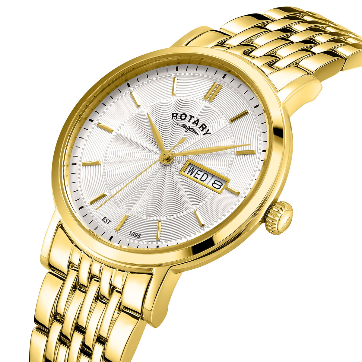 Rotary GB05423/02 white guilloche dial