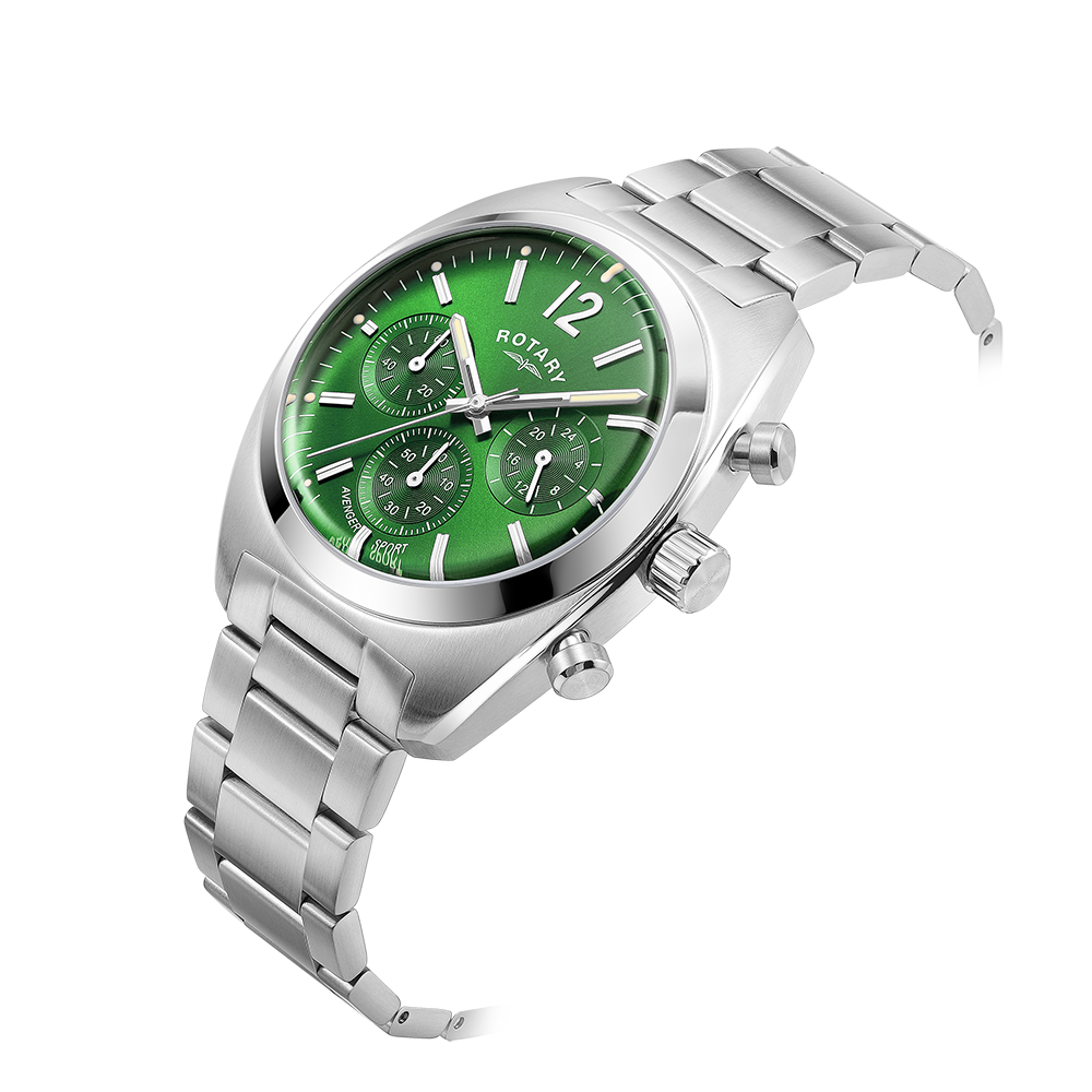 Rotary GB05485/24 racing green chronograph dial