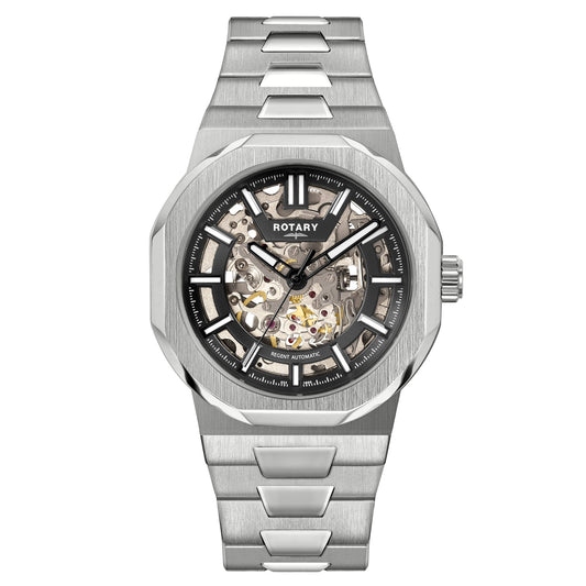 Rotary Regent Skeleton GB05495/04 stainless steel automatic men's watch