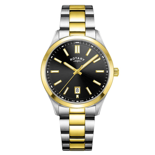 Rotary Heritage GB05521/04 two-tone men's watch with black dial