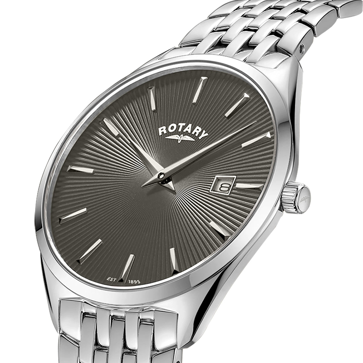 Rotary GB08010/74 grey guilloche dial
