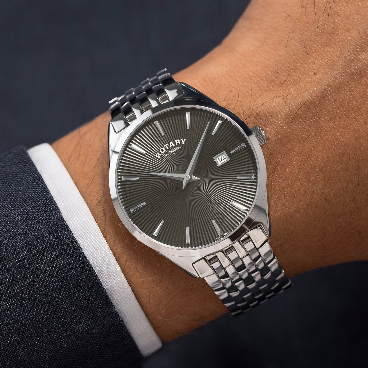 Rotary Ultra Slim GB08010/74 worn on the wrist