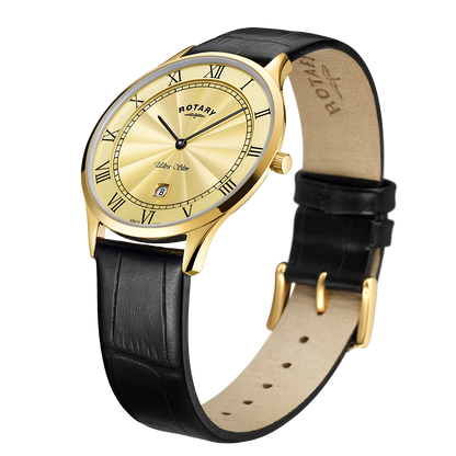Rotary GS08303/03 champagne guilloche dial