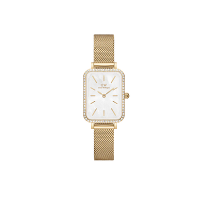 Daniel Wellington Quadro Lumine Bezel Evergold Mother of Pearl DW00100668 Women's Watch