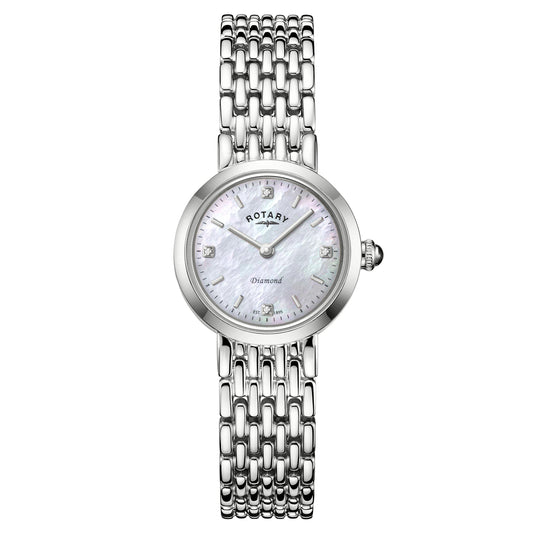Rotary Heritage Diamond LB00899/07/D stainless steel ladies' watch with mother of pearl dial