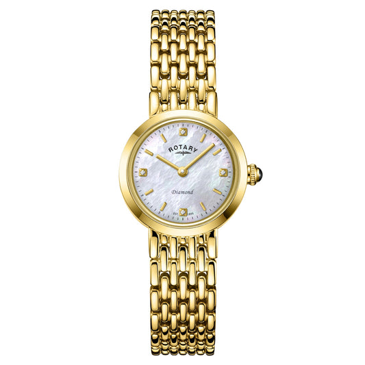 Rotary Heritage Diamond LB00900/41/D gold ladies' watch with mother of pearl dial