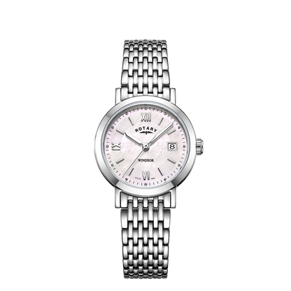 Rotary LB05300/39 ladies' watch with pink mother of pearl dial