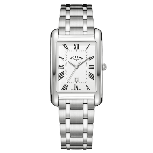 Rotary Heritage Astoria RGB05750/01 stainless steel rectangular men's watch