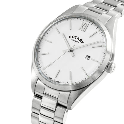 Rotary RGB10003/01 white dial with date window