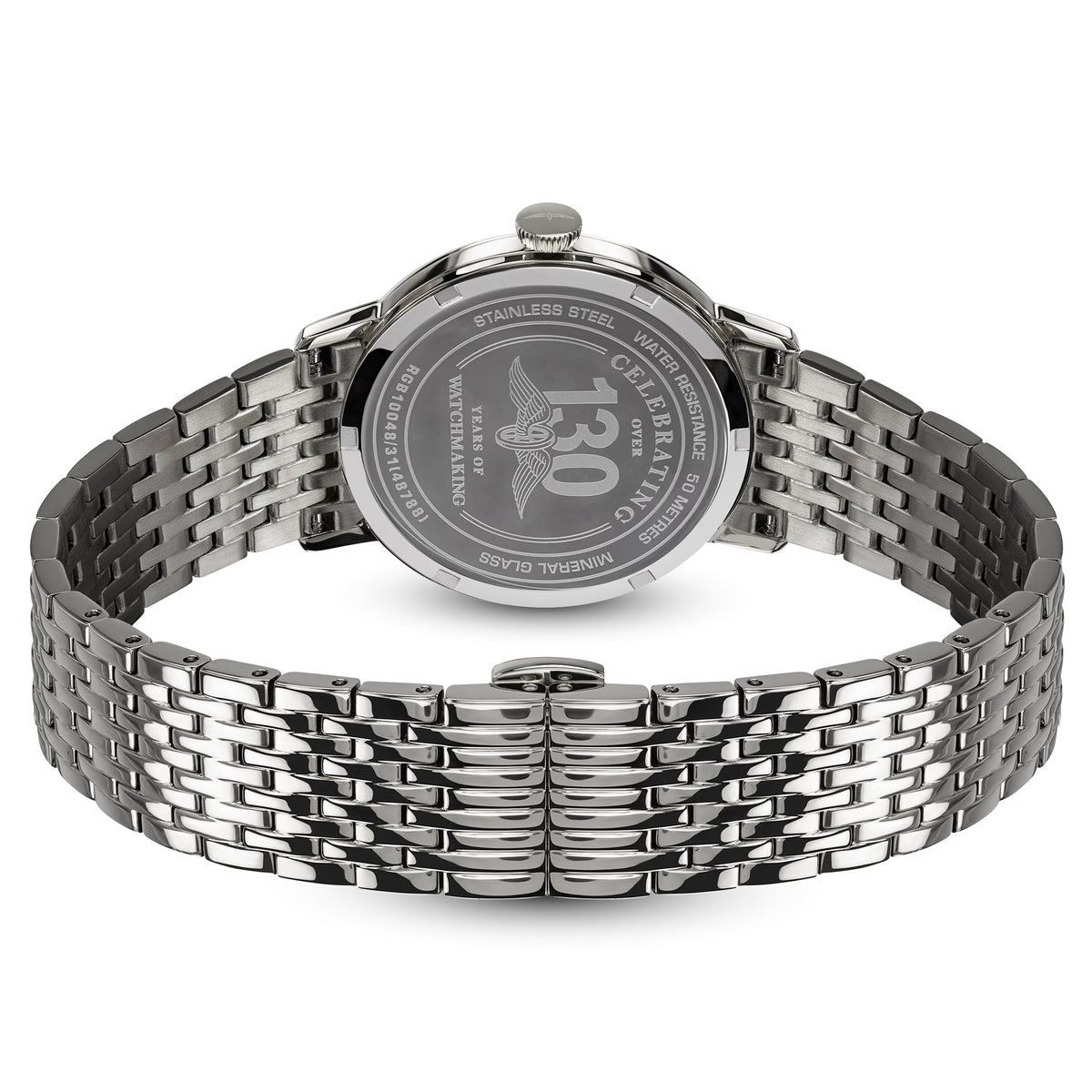 Rotary RGB10049/31 nine-link steel bracelet