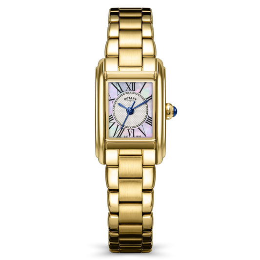 Rotary Heritage Astoria RLB10026/70 gold rectangular ladies' watch