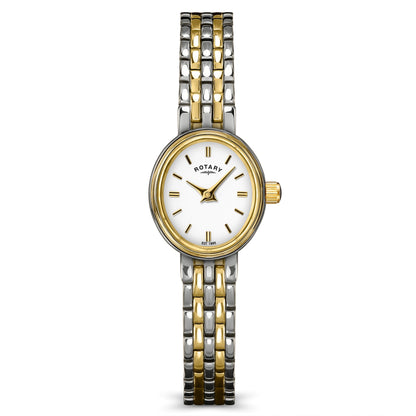 Rotary Cocktail RLB10034/02 two-tone ladies' watch with white dial