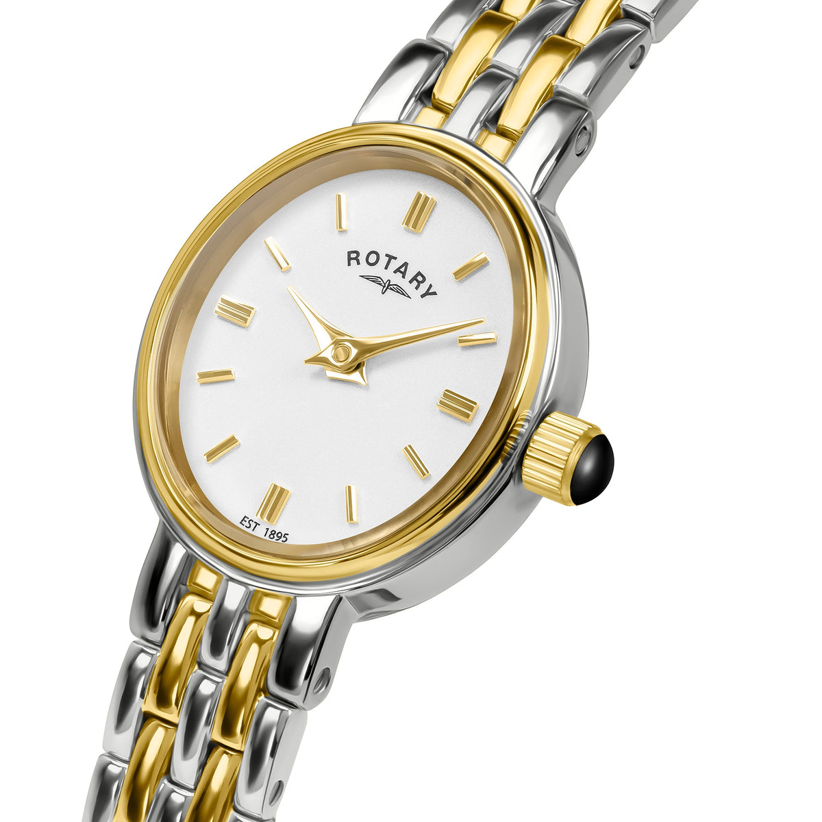 Rotary RLB10034/02 white dial with gold indices