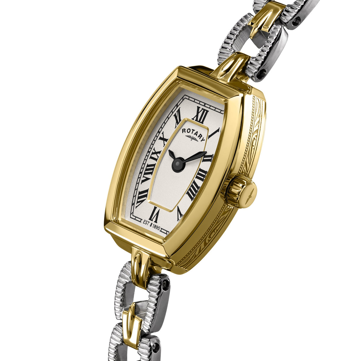 Rotary RLB10053/01 white dial with Roman numerals