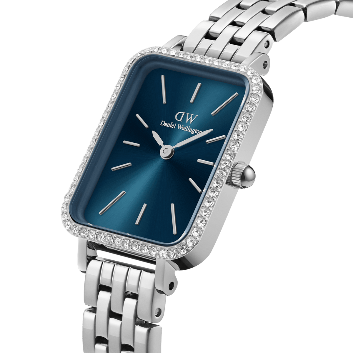 Daniel Wellington Quadro Lumine Bezel 5-Link Arctic Silver DW00100670