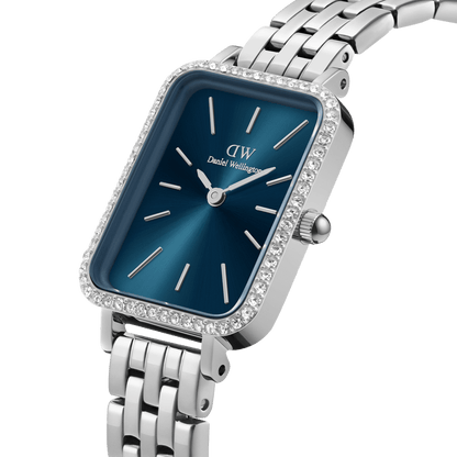 Daniel Wellington Quadro Lumine Bezel 5-Link Arctic Silver DW00100670