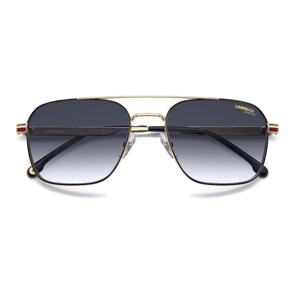 Carrera 379/S W3J Gold Striped Red Sunglasses
