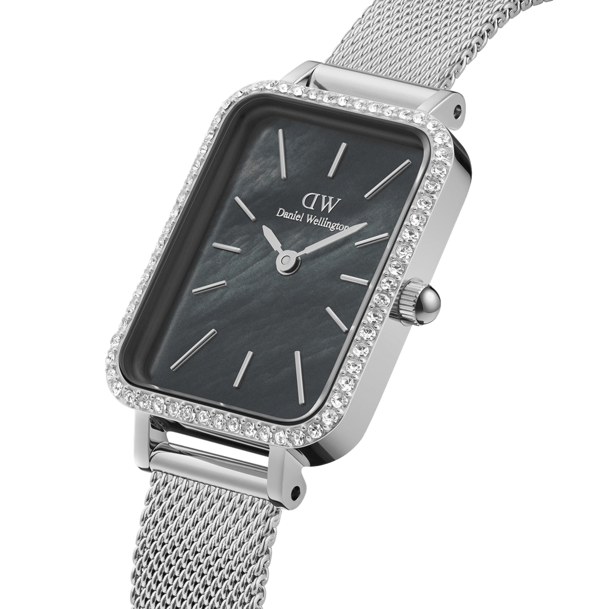 Daniel Wellington Quadro Lumine Bezel Sterling Black Mother of Pearl DW00100667