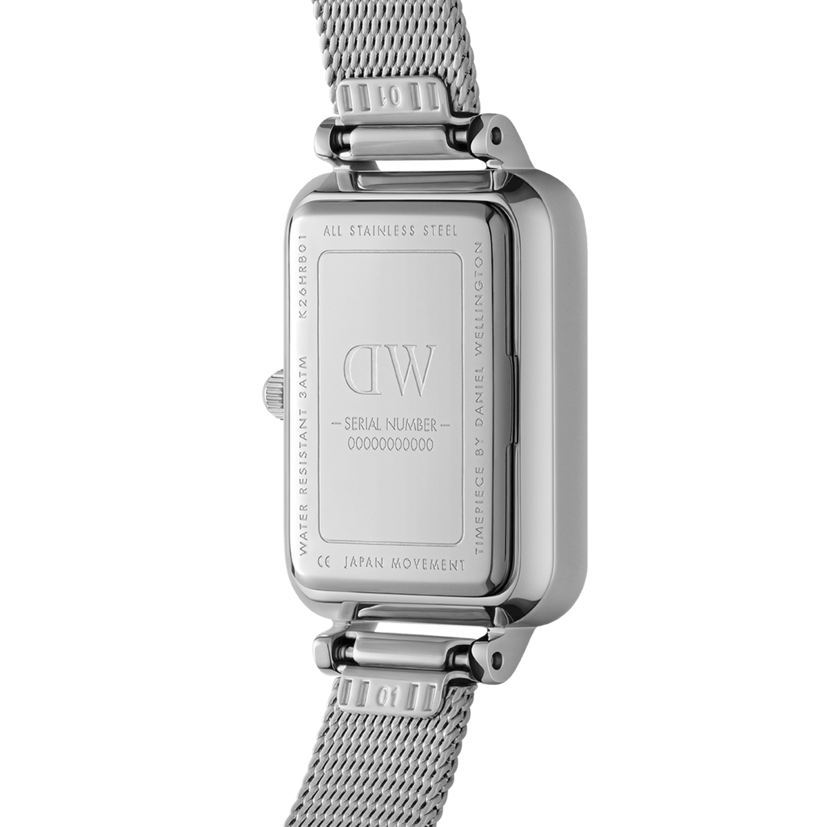 Daniel Wellington Quadro Lumine Bezel Sterling Black Mother of Pearl DW00100667