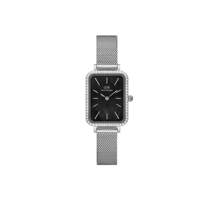 Daniel Wellington Quadro Lumine Bezel Sterling Black Mother of Pearl DW00100667
